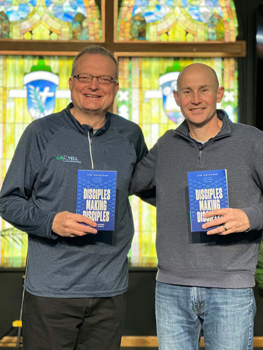 Original cover of Disciples Making Disciples: Stories and Studies to Disciple Others by Pastor Jim Halstead