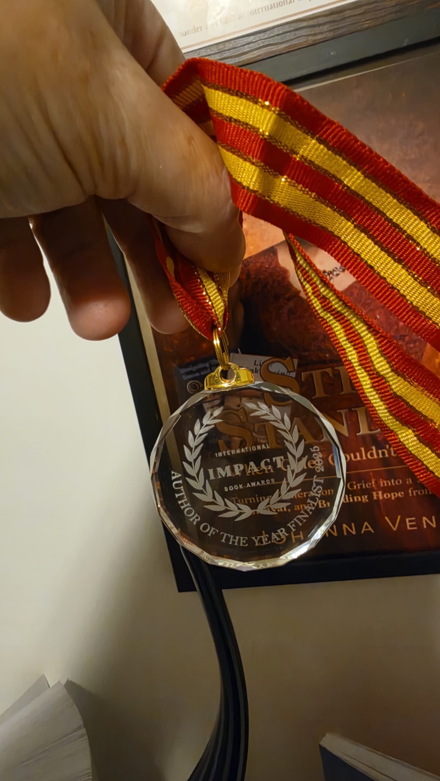 Johanna Vendel’s International Impact Book Awards Author of the Year Finalist medal