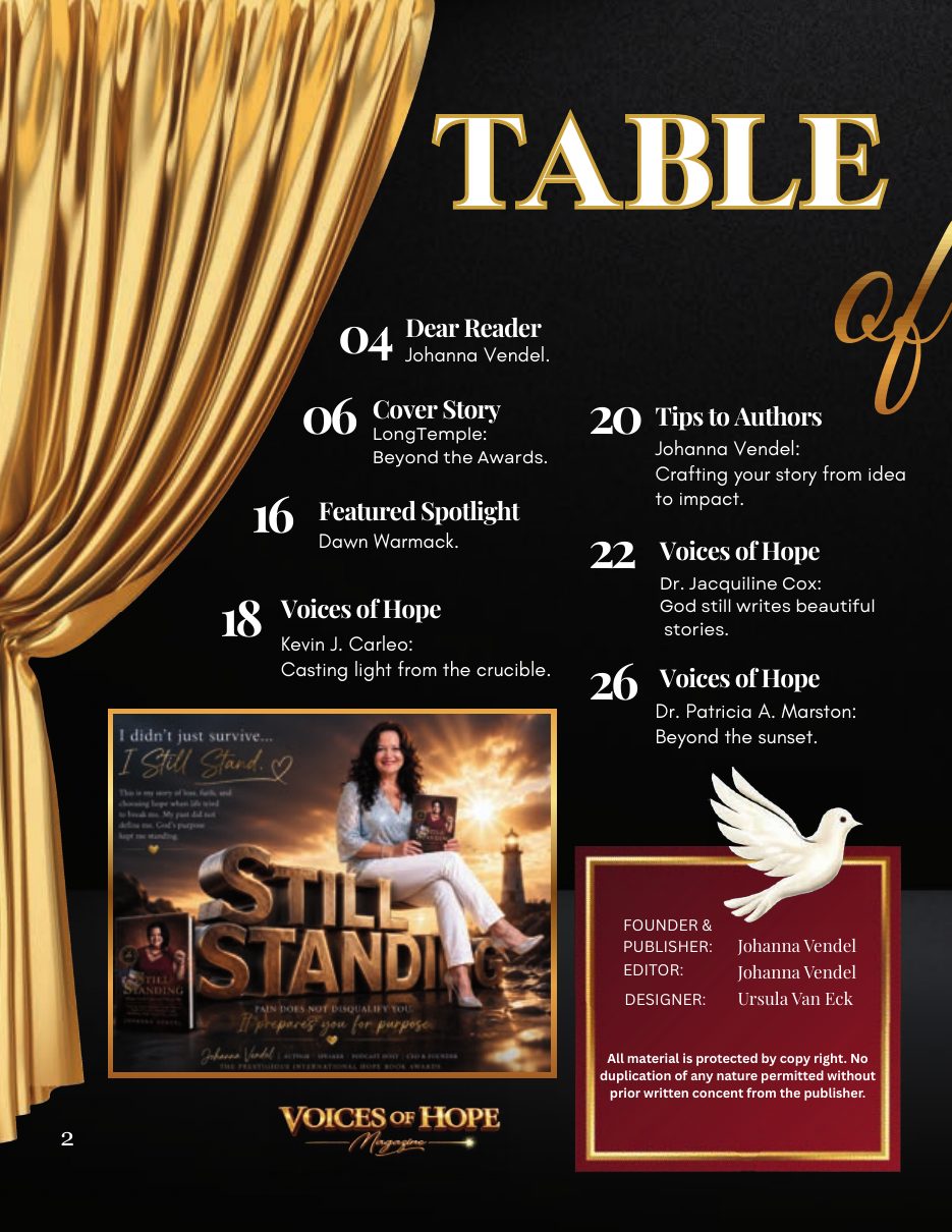 Voices of Hope Magazine Volume 2 preview page 2
