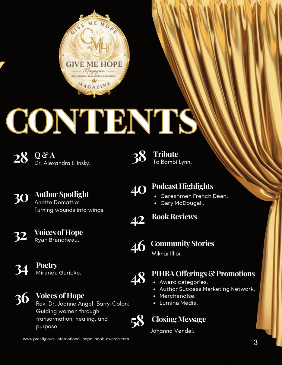 Voices of Hope Magazine Volume 2 preview page 3