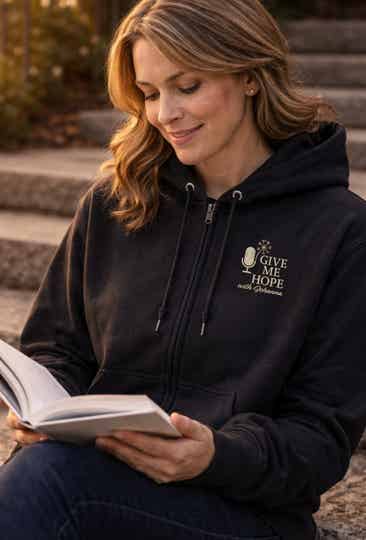Give Me Hope Premium Black Zipper Hoodie