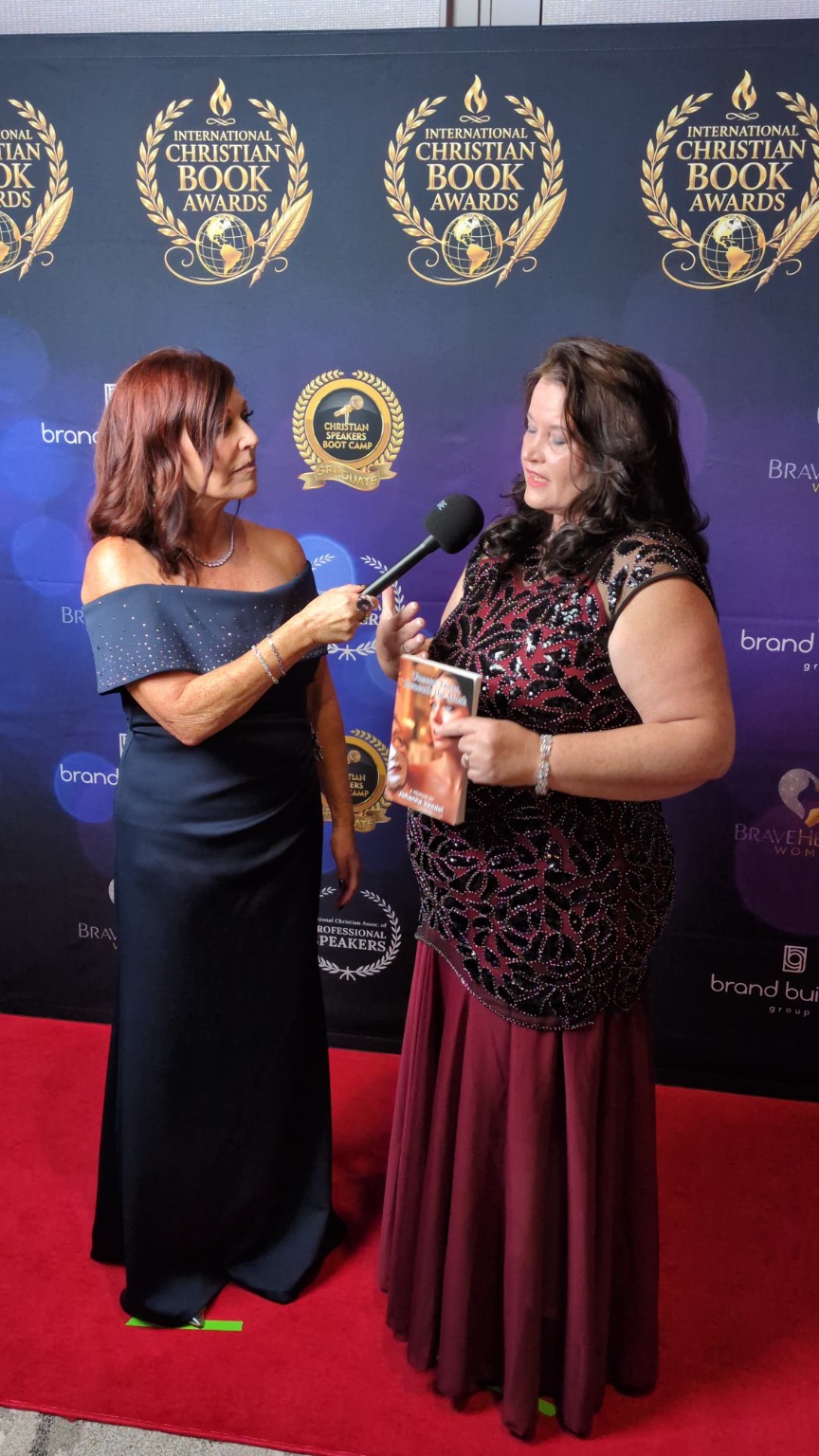 Johanna Vendel discussing Unseen Tears, Beneath the Mask during a red-carpet interview